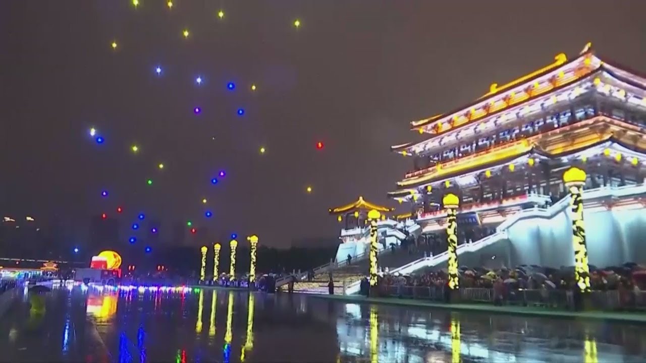 China new year drone show 2043